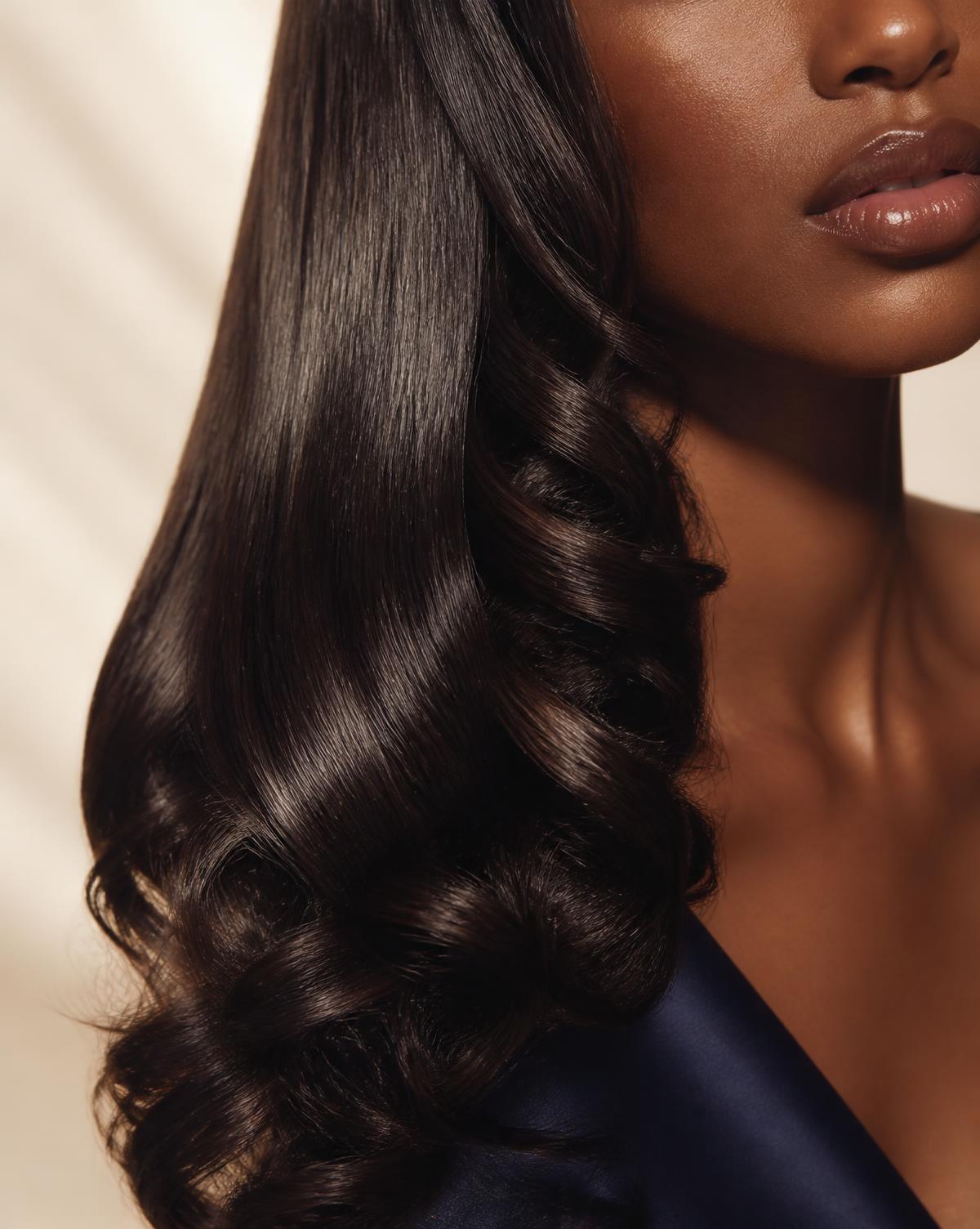 Glossy, healthy styled hair at Jupiter Beauty Studio in Taylor, Michigan