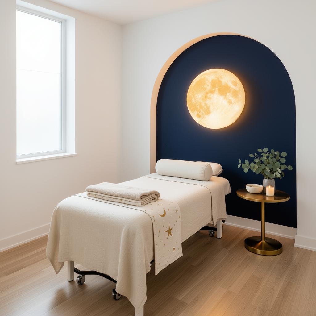 Jupiter Medical Massage suite — moonlit treatment room in Canton, MI